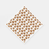 Jack O'Lanterns on White スタンダードランチョンナプキン (角)