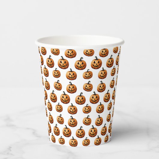 Jack O'Lanterns on White 紙コップ (裏面)