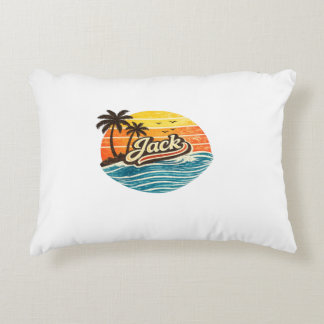 Jack Retro Sunset Name Design アクセントクッション