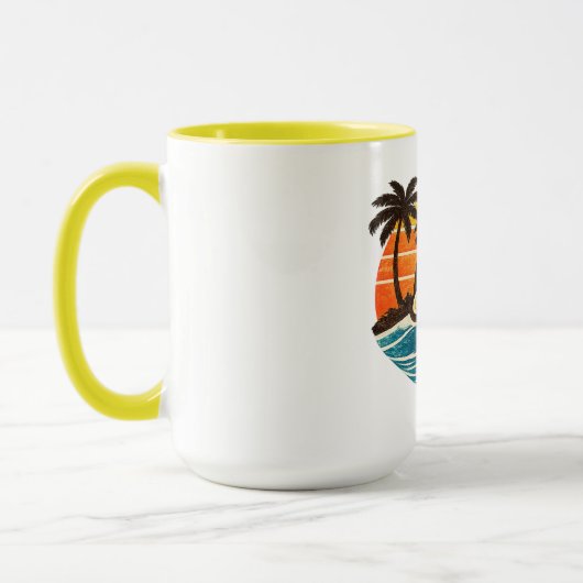 Jack Retro Sunset Name Design マグカップ (左)