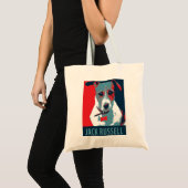 Jack Russel Terrier Political Hope Parody トートバッグ (正面(商品))