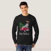 Jack Russell Christmas Ride Red Truck Tシャツ (正面フル)