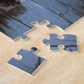 Jack Russell Dogs Christmas Snow Holiday ジグソーパズル (側面)