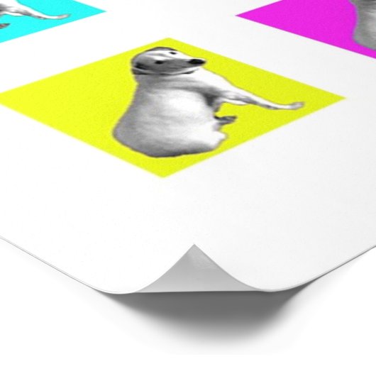 Jack Russell Pop Art Poster ポスター (角)