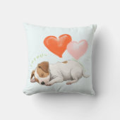 Jack Russell Terrier 寝ている姿がかわいい子犬ちゃん♡ クッション (正面)