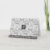 JACK RUSSELL Terrier Black Toile(カスタマイズ付) サンキューカード (裏面)