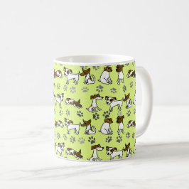 Jack Russell Terrier Cartoon Mug コーヒーマグカップ