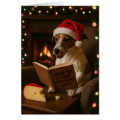 Jack Russell Terrier 'Cheese Tax' Christmas card (正面)