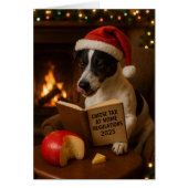 Jack Russell Terrier 'Cheese Tax' Christmas card (正面)
