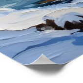 Jack Russell Terrier Christmas Boat Holiday ポスター (角)