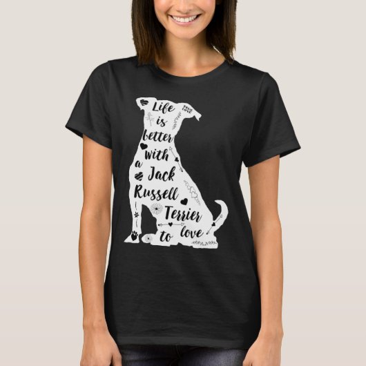 Jack Russell Terrier Design for Terrier Dog Lovers Tシャツ (正面)