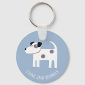 Jack Russell Terrier Dog Custom Text キーホルダー (裏面)
