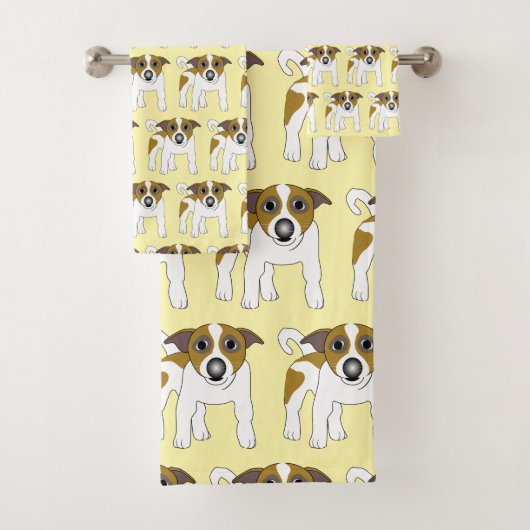 Jack Russell Terrier Dog Design バスタオルセット (インサイチュ)
