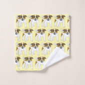 Jack Russell Terrier Dog Design バスタオルセット (ウォッシュタオル)