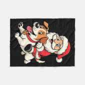 Jack Russell Terrier Dog Lover Kids Men Women Chri フリースブランケット (正面(横))