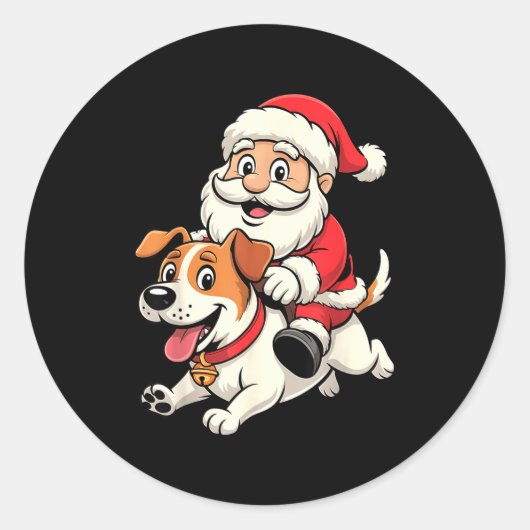 Jack Russell Terrier Dog Lover Kids Men Women Chri ラウンドシール (正面)