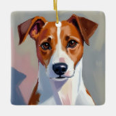 Jack Russell Terrier | Dog Painting Pet セラミックオーナメント (正面)