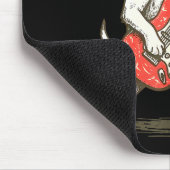 Jack Russell Terrier Dog Playing Guitar Rocker Gui マウスパッド (コーナー)