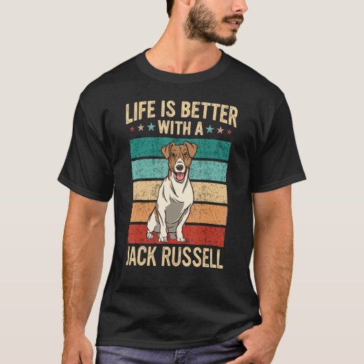 Jack Russell Terrier Dog Tシャツ (正面)