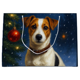 Jack Russell Terrier Gift Bag ラージペーパーバッグ