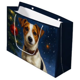 Jack Russell Terrier Gift Bag ラージペーパーバッグ