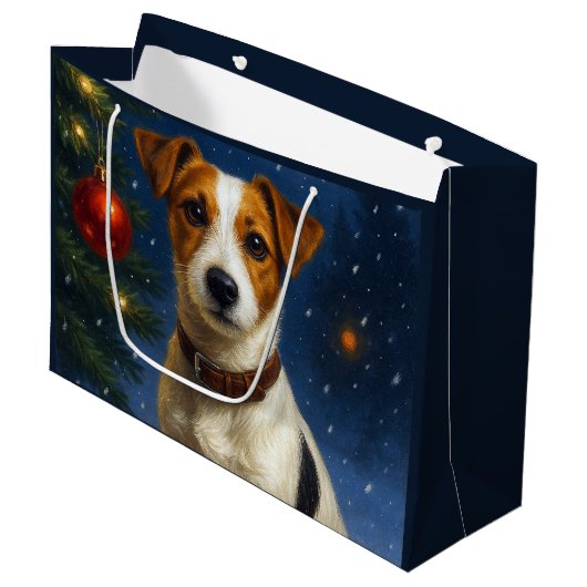 Jack Russell Terrier Gift Bag ラージペーパーバッグ (正面アングル)