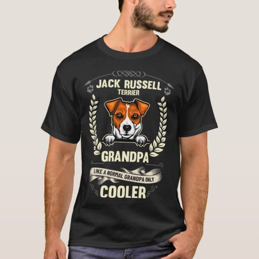 Jack Russell Terrier Grandpa Like A Normal Grandpa Tシャツ (正面)