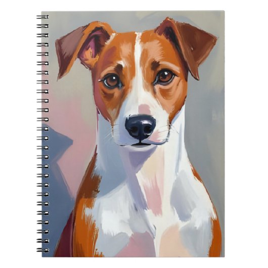 Jack Russell Terrier Painting Dog Pet ノートブック (正面)
