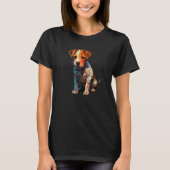 Jack Russell Terrier Puppy Dog Pop Art Tシャツ (正面)