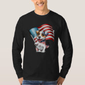 Jack Russell Terrier USA Flag Tシャツ (正面)