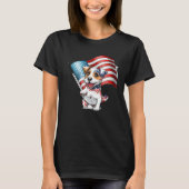 Jack Russell Terrier USA Flag Tシャツ (正面)