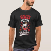 Jack Russell Terrier Valentine's Day Jack Russell Tシャツ (正面)