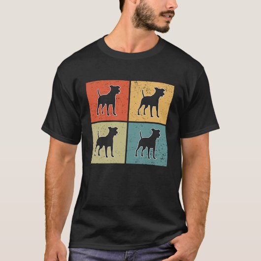 Jack Russell Terrier Vintage 3 Tシャツ (正面)