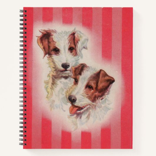  Jack Russell terriers print ノートブック (正面)