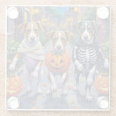 Jack Russell Trick-or-Treating Halloween Costumes ガラスコースター (裏面)