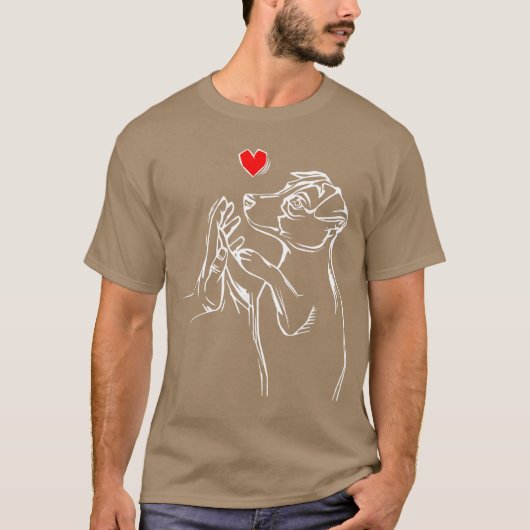 Jack Russellerrier Love Wifey Dog Gift Idea friend Tシャツ (正面)