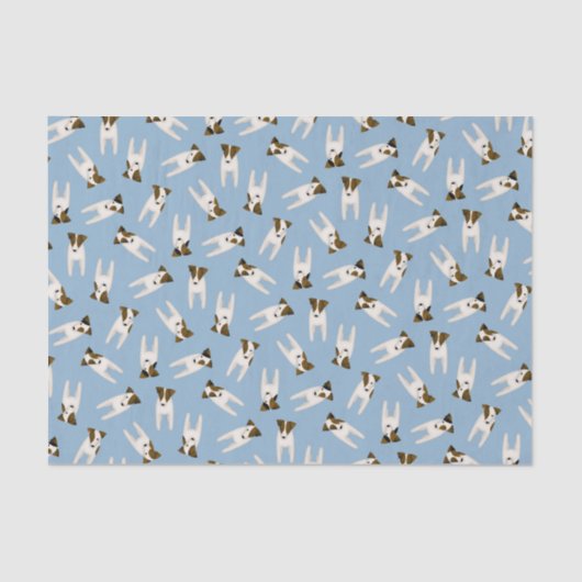 Jack Russells dogs pattern 薄葉紙 (正面)