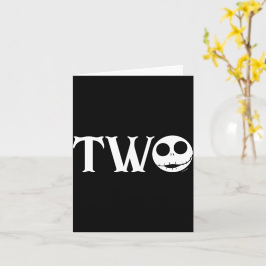 Jack Skellington First Birthday Two Baby カード (黄色い花)