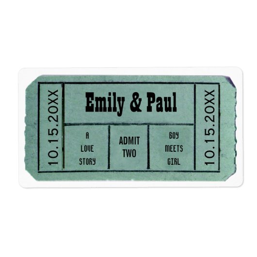 JACK TWO日付の保存チケット ラベル (正面)