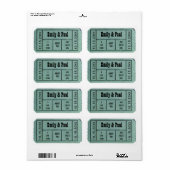 JACK TWO日付の保存チケット ラベル (フルシート)