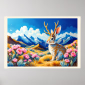 Jackalope Mountain Desert Just for Fun ポスター (正面)