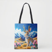 Jackalope Myth Legend Canvas Book トートバッグ (正面)
