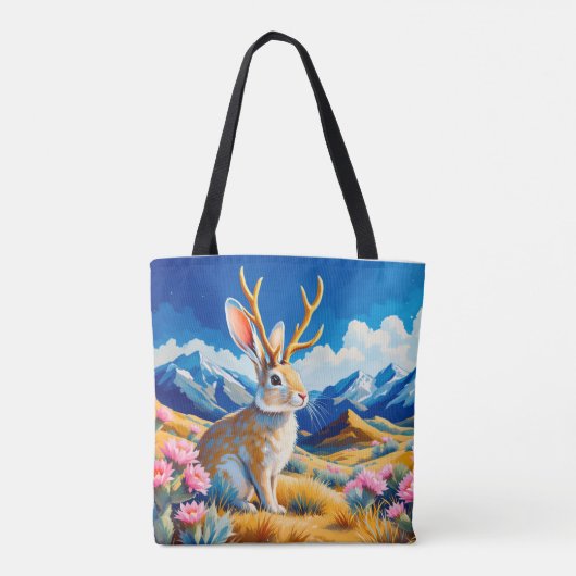 Jackalope Myth Legend Canvas Book トートバッグ (裏面)