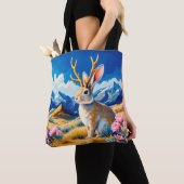Jackalope Myth Legend Canvas Book トートバッグ (クローズアップ)
