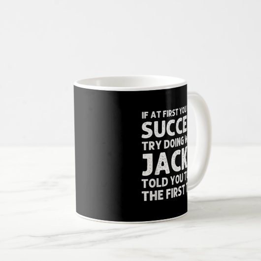 JACKIEネームパーソナライズされた誕生日おもしろいクリスマス コーヒーマグカップ (正面右)