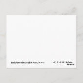 Jackie Encinasメイクアップアーティスト&フォトグラファー ポストカード (裏面)