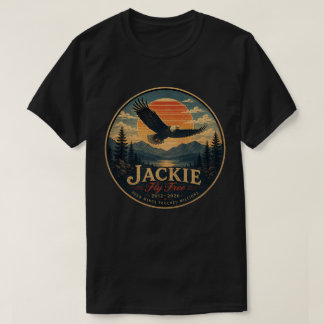 Jackie Fly Free 2012-2026 白頭鷲のトリビュート Tシャツ