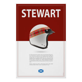 Jackie Stewart Helmet ポスター