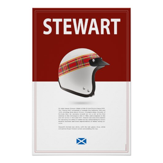 Jackie Stewart Helmet ポスター (正面)