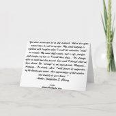 Jackiesの詩 シーズンカード (裏面)